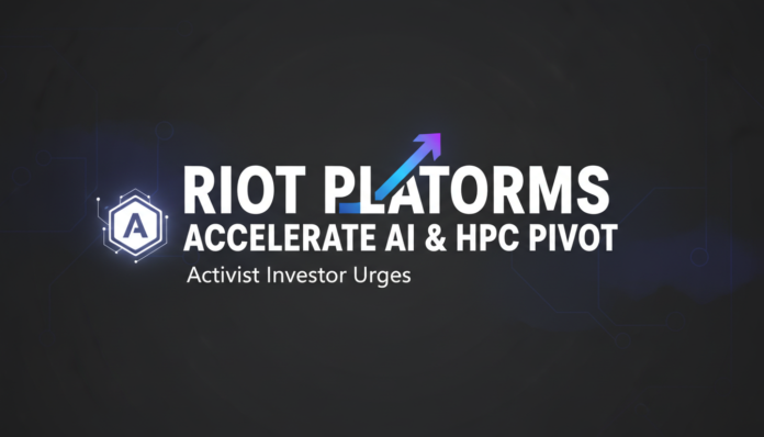 Activist Investor Urges Riot Platforms to Accelerate AI and HPC Pivot