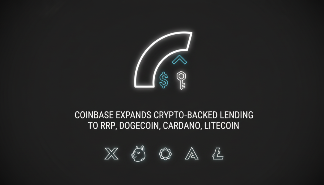 Coinbase Expands Crypto-Backed Lending to XRP, Dogecoin, Cardano, Litecoin