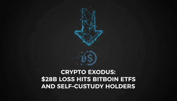 Crypto Exodus: $28B Loss Hits Bitcoin ETFs And Self-Custody Holders