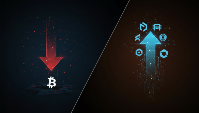 AI Fears Fuel Market Split: Bitcoin Slumps as Tech Soars, Highlighting Divergence Risk