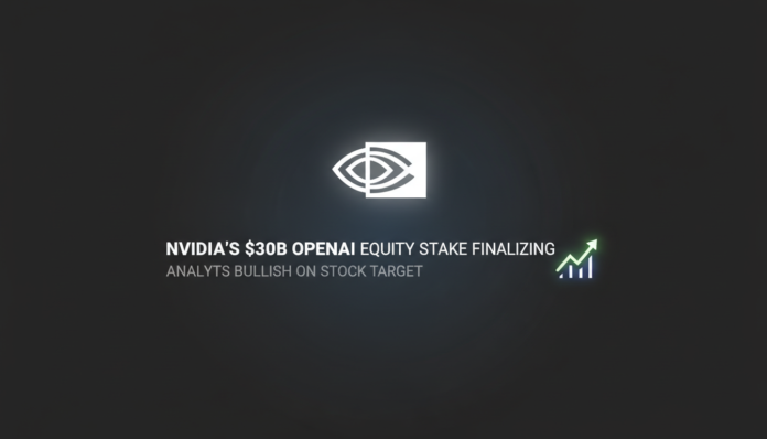 Nvidia's $30B OpenAI Equity Stake Finalizing, Analysts Bullish on Stock Target