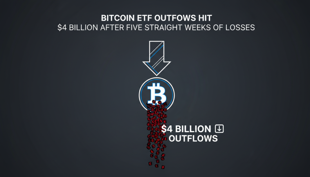 Bitcoin ETF Outflows Hit $4 Billion After Five Straight Weeks of Losses