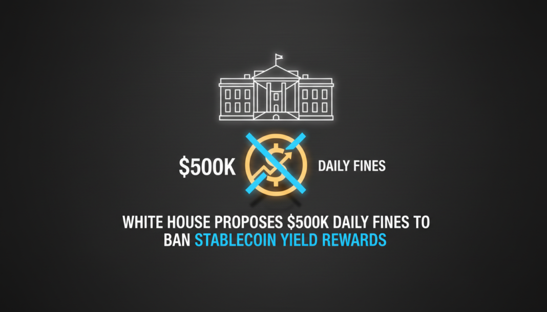 White House Proposes $500K Daily Fines to Ban Stablecoin Yield Rewards