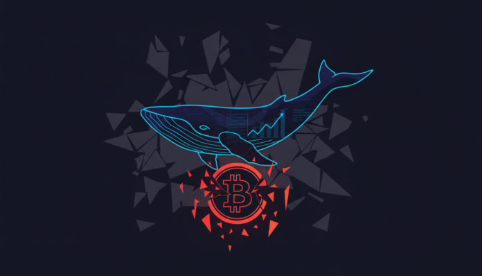 Whale Bets $66M as Bitcoin Breaks Key Supports, Risking Liquidation