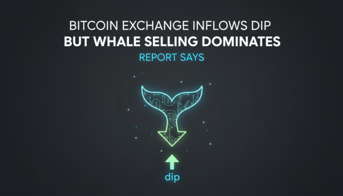 Bitcoin Exchange Inflows Dip, But Whale Selling Dominates Report Says