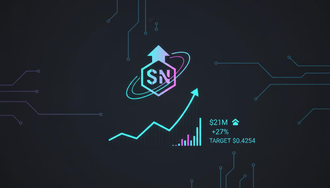 Synthetix (SNX) Surges 27% as Open Interest Hits $21M, Targets $0.4254 Resistance