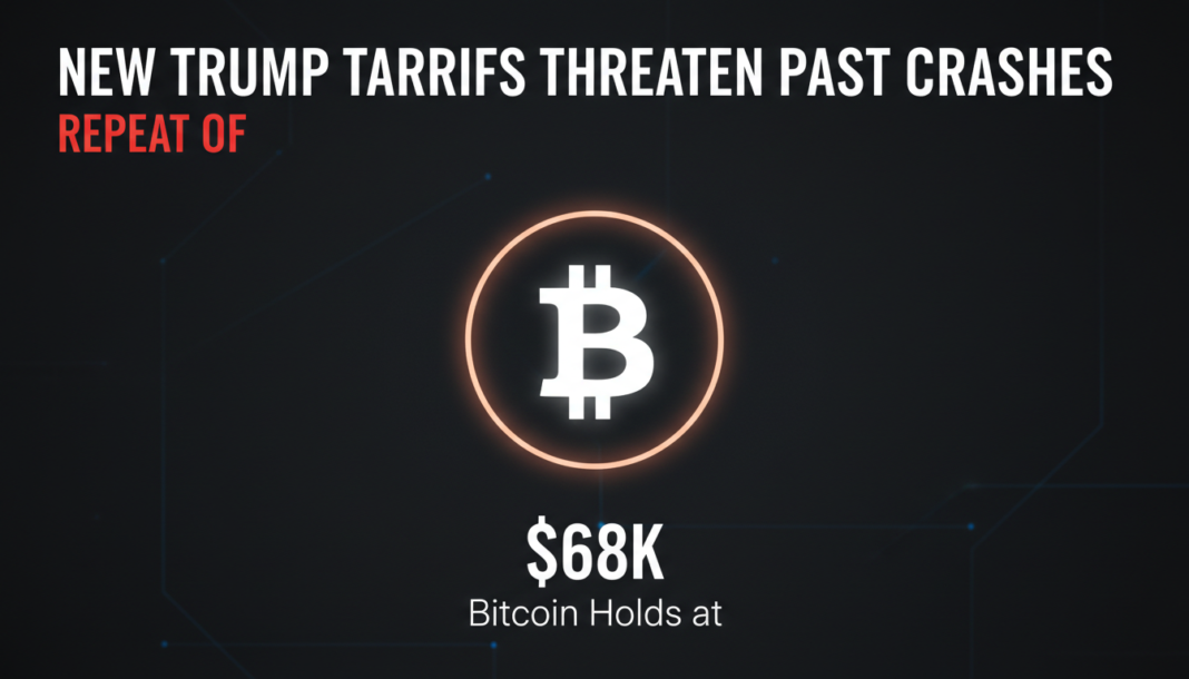 Bitcoin Holds at $68K as New Trump Tariffs Threaten Repeat of Past Crashes