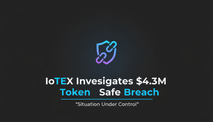 IoTeX Investigates $4.3M Token Safe Breach, Says 'Situation Under Control'