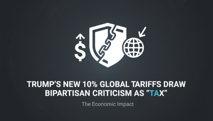 Trump's New 10% Global Tariffs Draw Bipartisan Criticism as 'Tax'