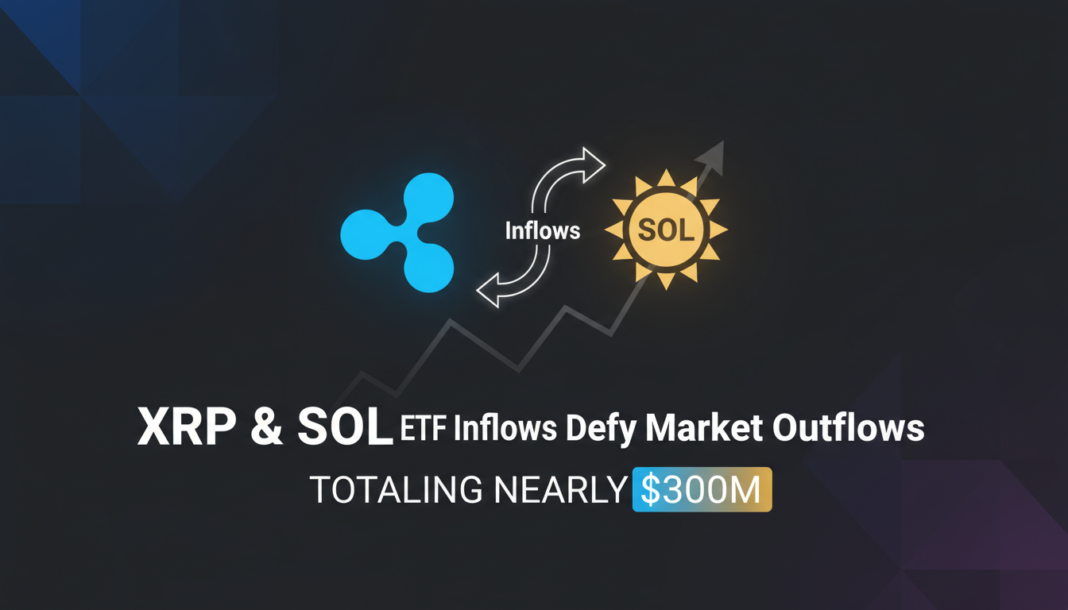XRP & SOL ETF Inflows Defy Market Outflows Totaling Nearly $300M