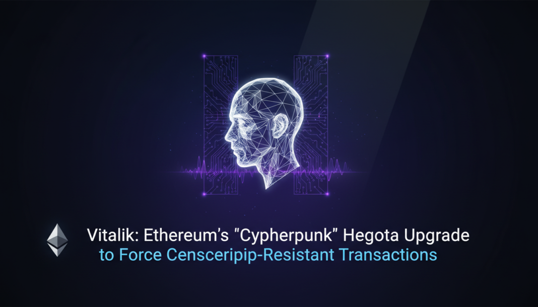 Vitalik: Ethereum's 'Cypherpunk' Hegota Upgrade to Force Censorship-Resistant Transactions