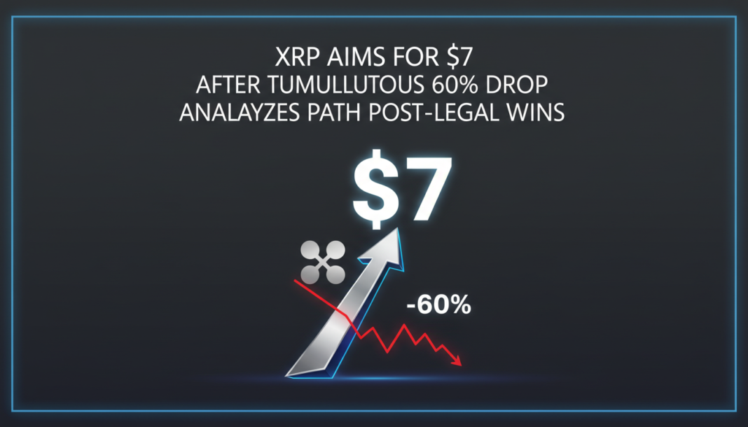 XRP Aims for $7 After Tumultuous 60% Drop, Analyzes Path Post-Legal Wins