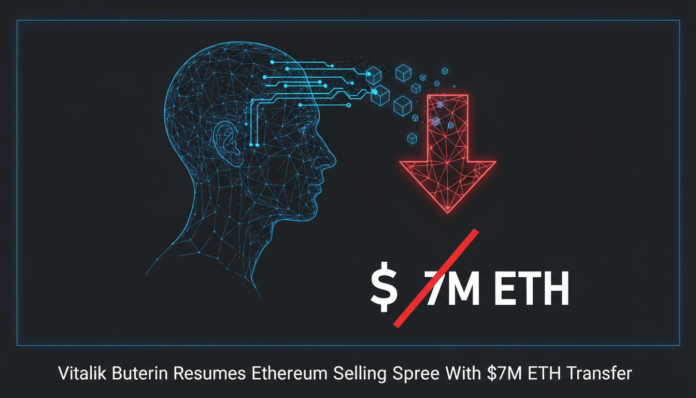 Vitalik Buterin Resumes Ethereum Selling Spree With $7M ETH Transfer