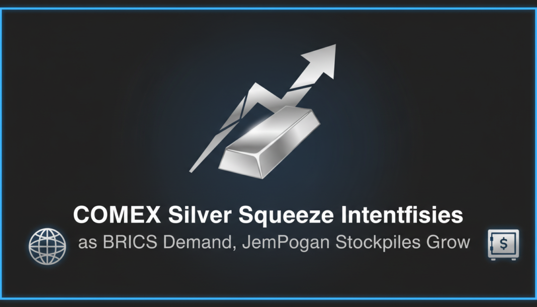 COMEX Silver Squeeze Intensifies as BRICS Demand, JPMorgan Stockpiles Grow