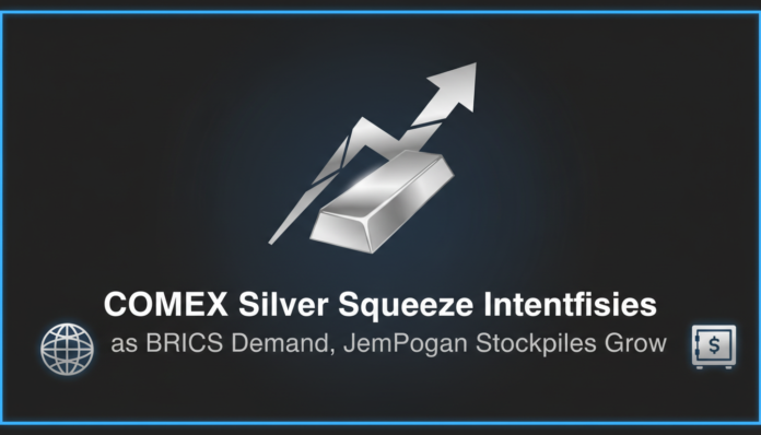 COMEX Silver Squeeze Intensifies as BRICS Demand, JPMorgan Stockpiles Grow