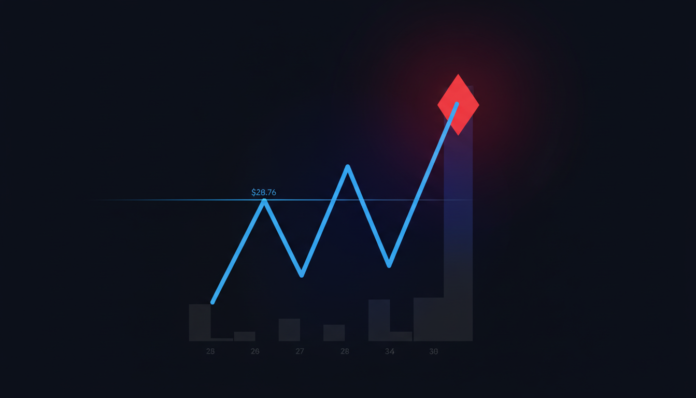 Hyperliquid Holds $28.76 Neckline as Breakout Eyes $38