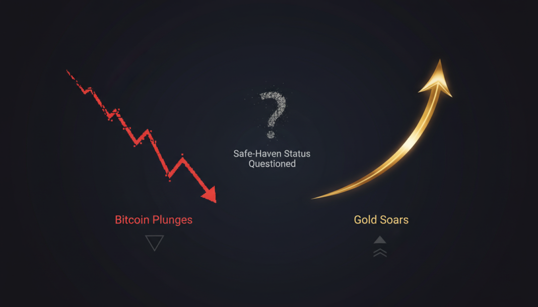 Bitcoin Plunges as Gold Soars: Safe-Haven Status Questioned Amid Market Stress