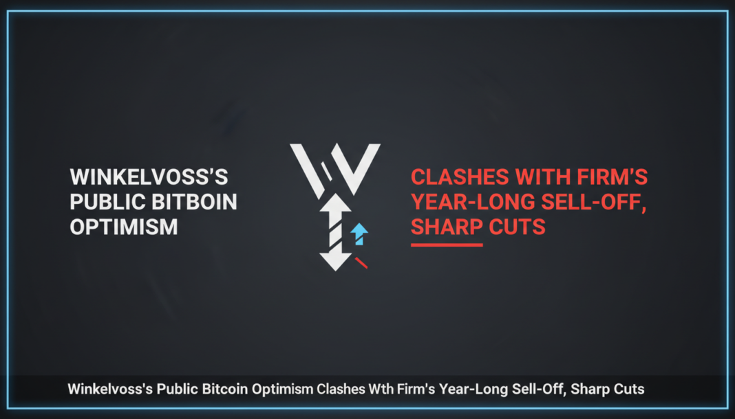 Winklevoss's Public Bitcoin Optimism Clashes With Firm's Year-Long Sell-Off, Sharp Cuts