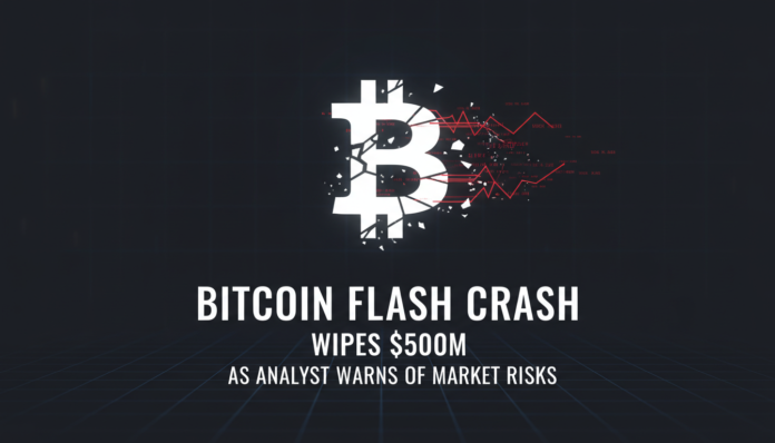 Bitcoin Flash Crash Wipes $500M as Analyst Warns of Market Risks