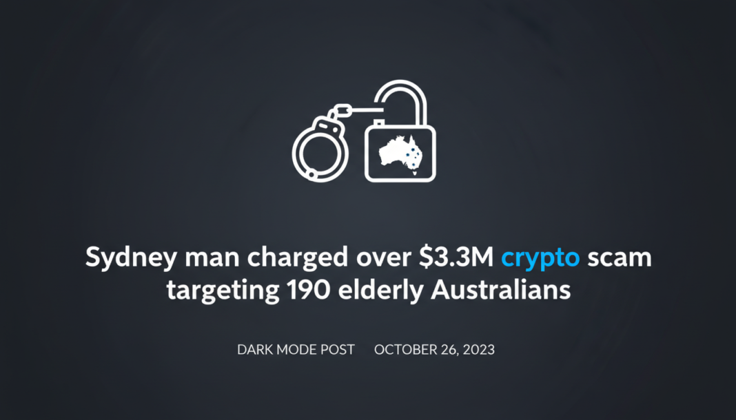 Sydney man charged over $3.3M crypto scam targeting 190 elderly Australians