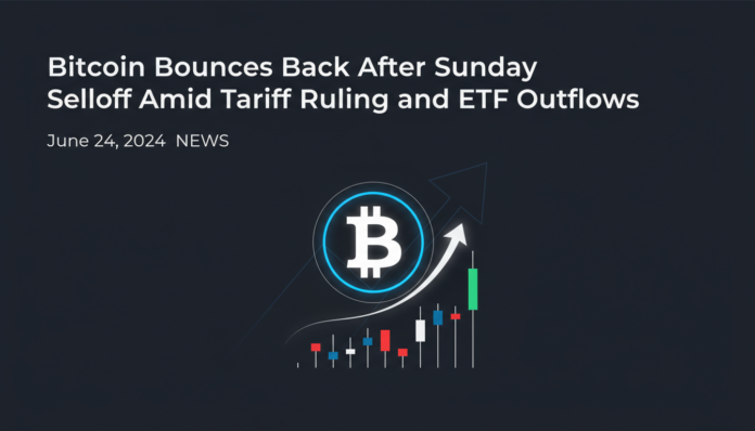 Bitcoin Bounces Back After Sunday Selloff Amid Tariff Ruling and ETF Outflows