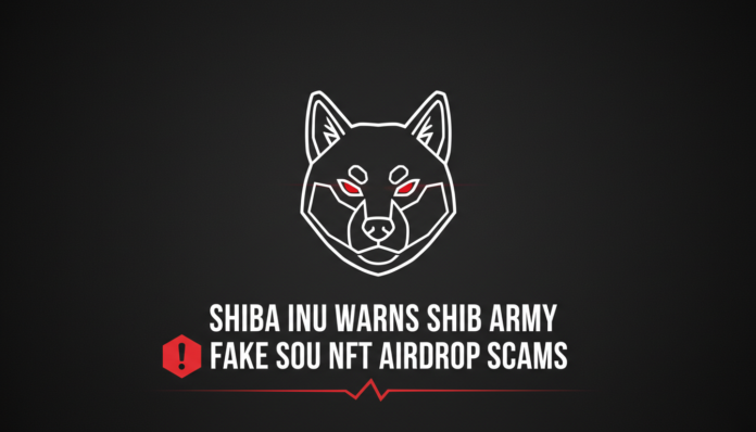 Shiba Inu Warns SHIB Army of Fake SOU NFT Airdrop Scams