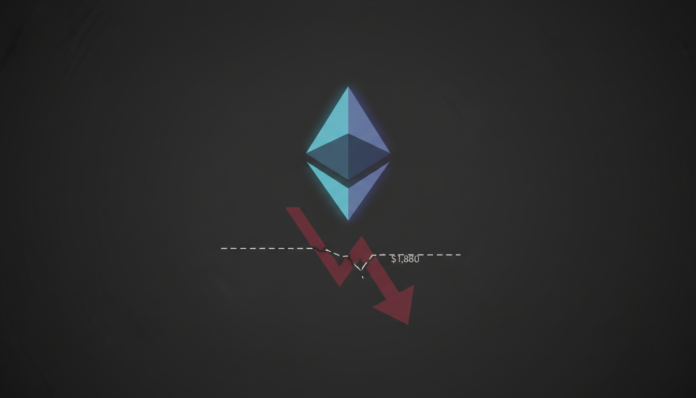 Ethereum Tumbles 5% as Market Weakness Pulls Price Below $1,880