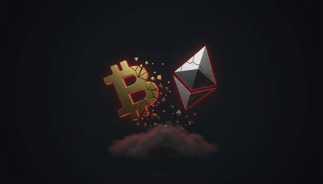 Bitcoin, Ethereum Tumble in Coordinated Crypto Sell-Off, Risk-Off Reset