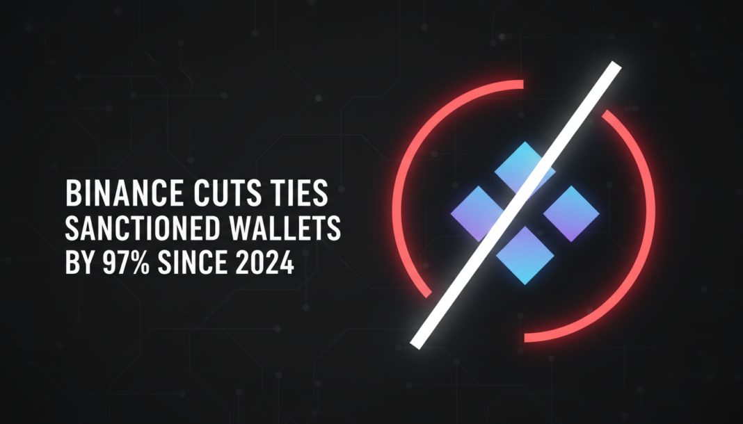 Binance Cuts Ties With Sanctioned Wallets by 97% Since 2024