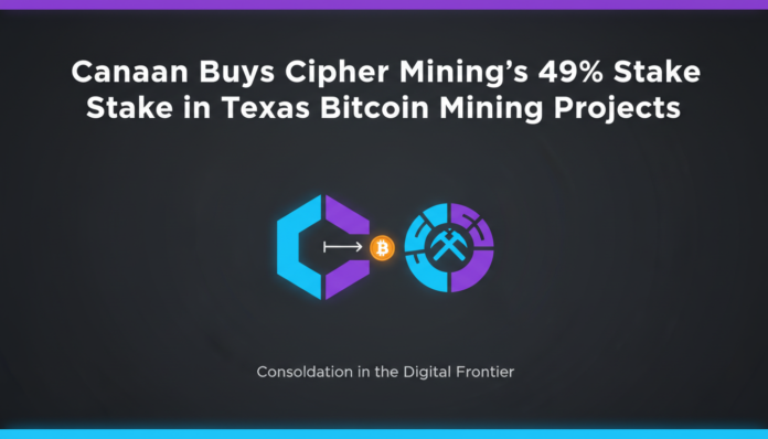 Canaan Buys Cipher Mining’s 49% Stake in Texas Bitcoin Mining Projects