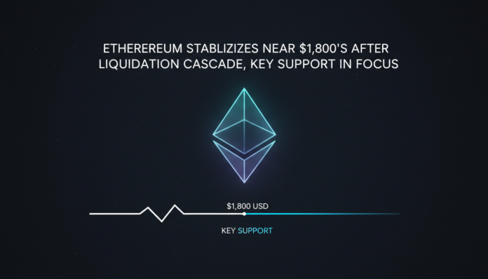 Ethereum Stabilizes Near $1,800s After Liquidation Cascade, Key Support in Focus
