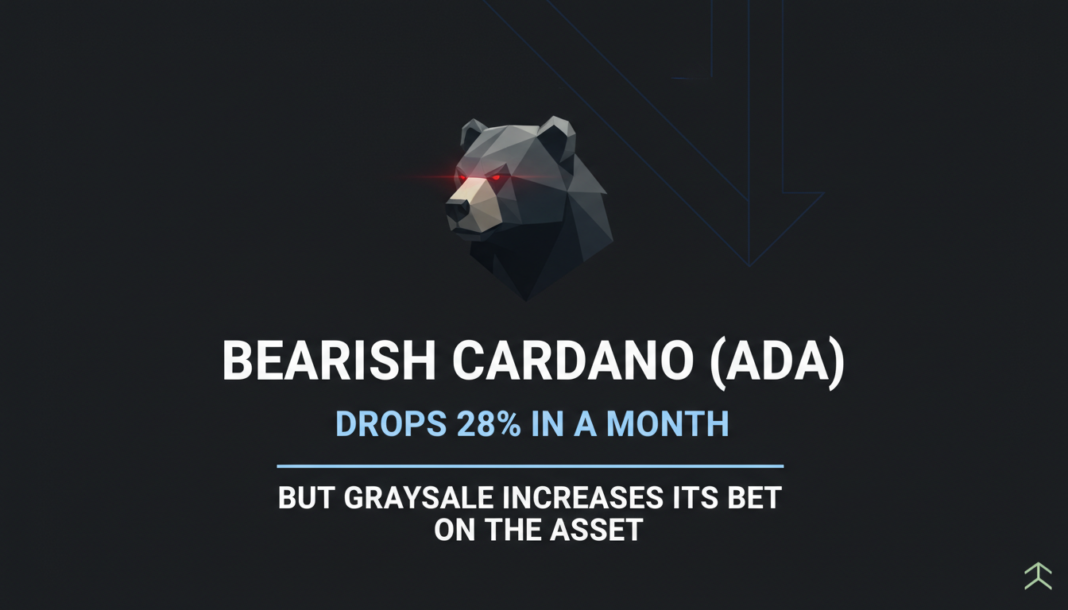 Bearish Cardano (ADA) Drops 28% in a Month, But Grayscale Increases Its Bet on the Asset