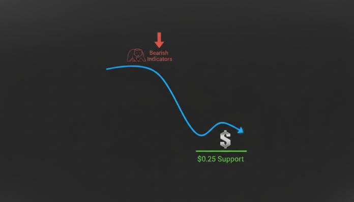 Cardano Tests $0.25 Support Amid Bearish Indicators