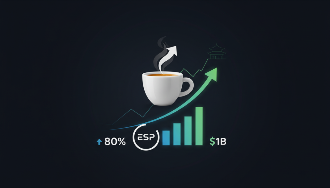 Espresso (ESP) Soars 80% on Korean Exchange Listings, Eyes $1B Valuation