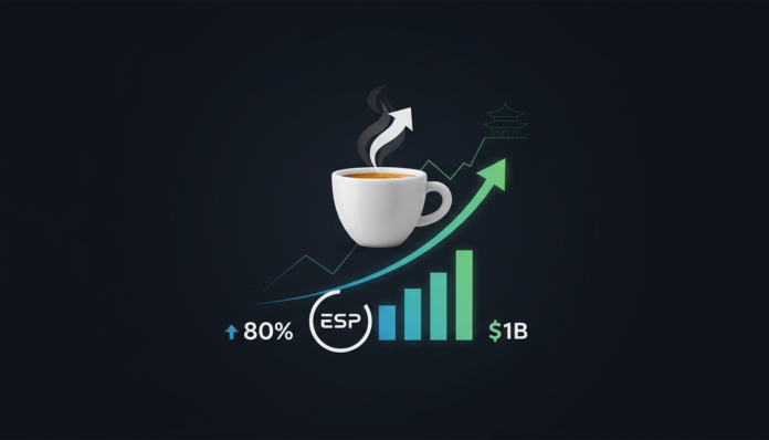 Espresso (ESP) Soars 80% on Korean Exchange Listings, Eyes $1B Valuation