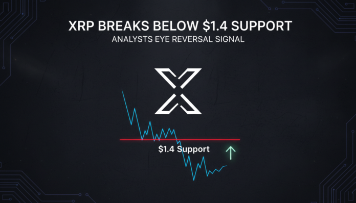 XRP Breaks Below $1.4 Support; Analysts Eye Reversal Signal