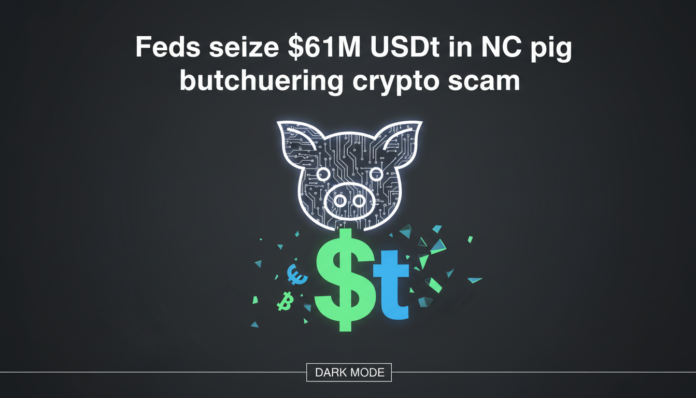 Feds seize $61M USDt in NC pig butchering crypto scam