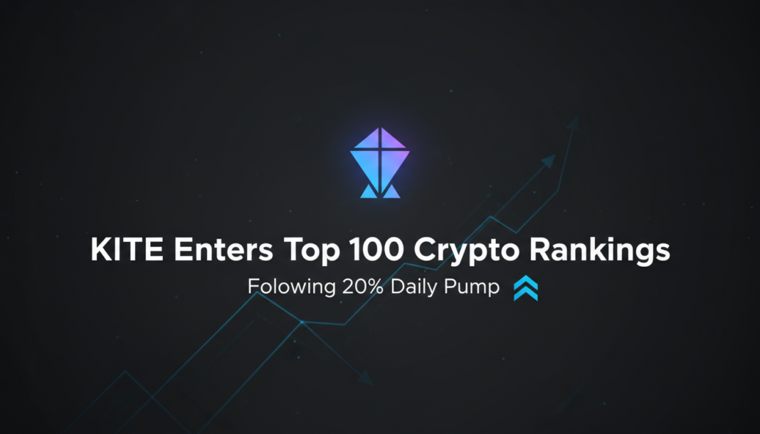 KITE Enters Top 100 Crypto Rankings Following 20% Daily Pump