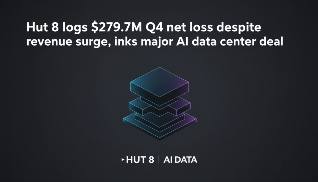 Hut 8 logs $279.7M Q4 net loss despite revenue surge, inks major AI data center deal