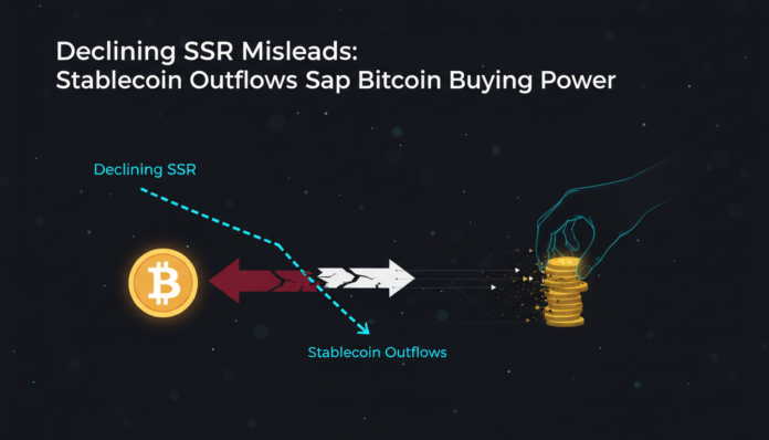 Declining SSR Misleads: Stablecoin Outflows Sap Bitcoin Buying Power