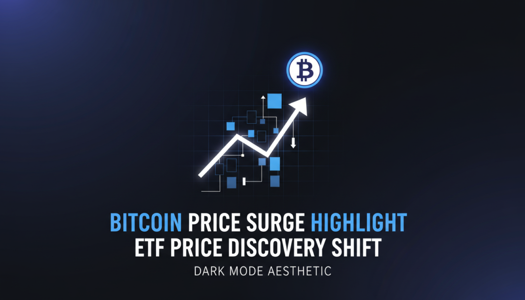 Bitcoin price surge highlight ETF price discovery shift