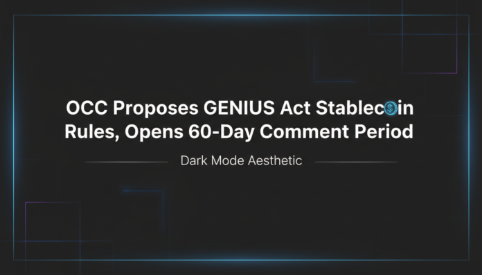 OCC Proposes GENIUS Act Stablecoin Rules, Opens 60-Day Comment Period