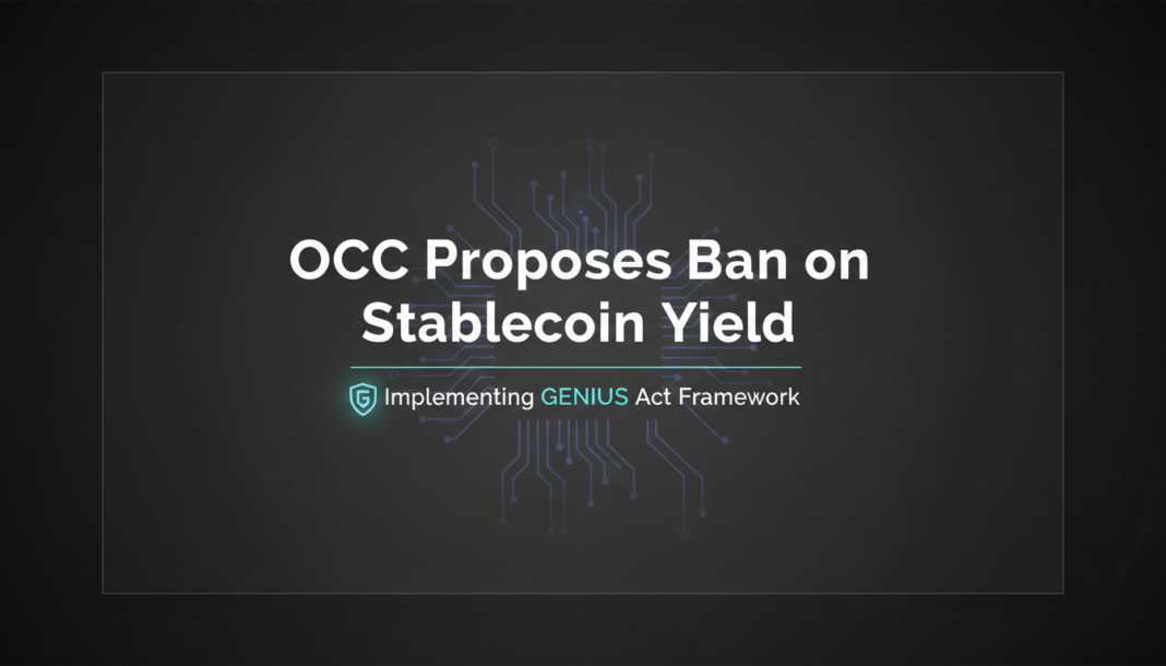 OCC Proposes Ban on Stablecoin Yield, Implementing GENIUS Act Framework