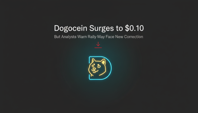 Dogecoin Surges to $0.10, But Analysts Warn Rally May Face New Correction