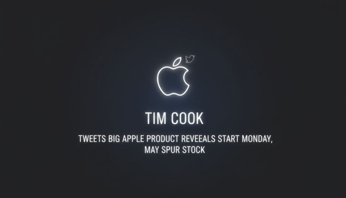 Tim Cook Tweets Big Apple Product Reveals Start Monday, May Spur Stock