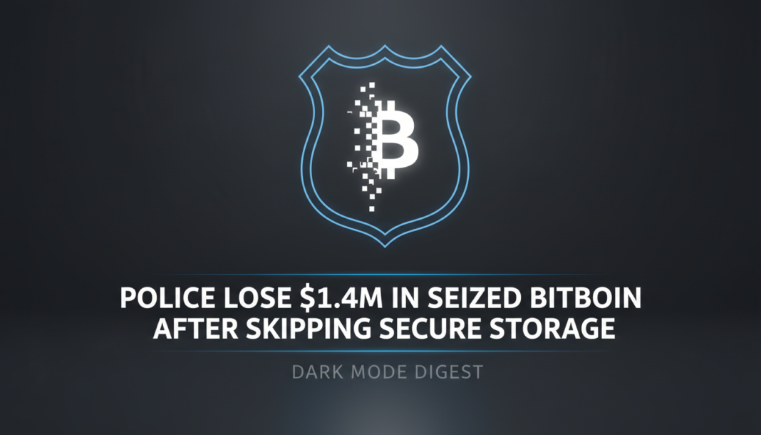 Police Lose $1.4M in Seized Bitcoin After Skipping Secure Storage