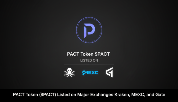 PACT Token ($PACT) Listed on Major Exchanges Kraken, MEXC, and Gate
