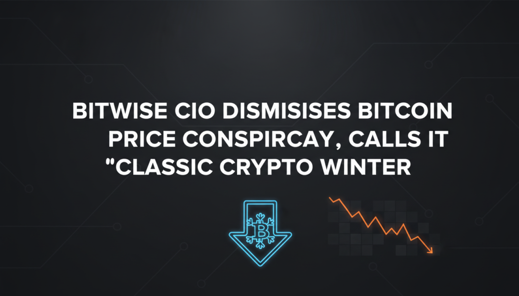 Bitwise CIO Dismisses Bitcoin Price Conspiracy, Calls It 