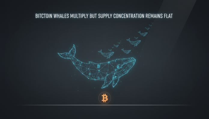 Bitcoin Whales Multiply but Supply Concentration Remains Flat