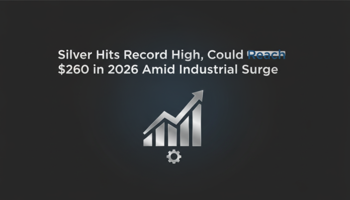 Silver Hits Record High, Could Reach $260 in 2026 Amid Industrial Surge
